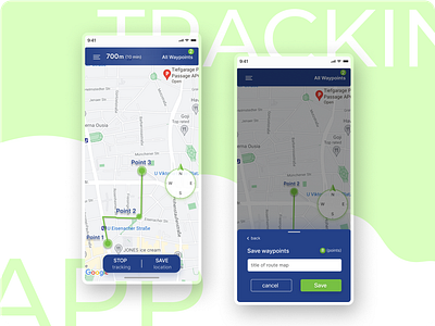 Location Tracking App | Mobile App designs