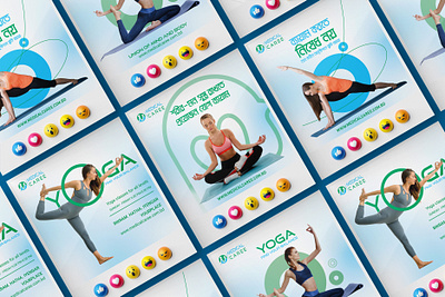 Yoga Social Media Post Design animation branding creative design design graphic design yoga social media post design