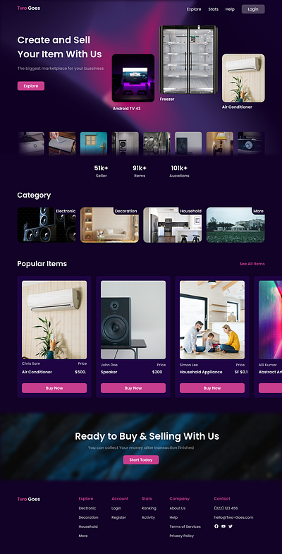 TwoGoes Marketplace branding design ui ux