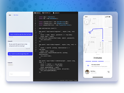 AI to write code UI UX Project