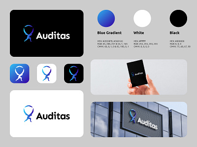 Auditas Logo audit branding business firm logo logos modern simple