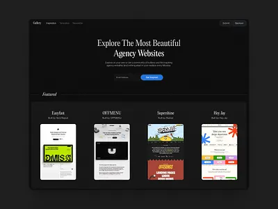 Dark Mode Directory Site dark mode directory hero web design