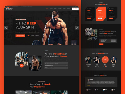 Vitality Fitness & Gym Website Design business creative figma fitness fitness center fitness class fitness gym fitness training fitness zone gym gym class gym classes gym club gym guide gym membership sports trainer ui uiux design ux yoga