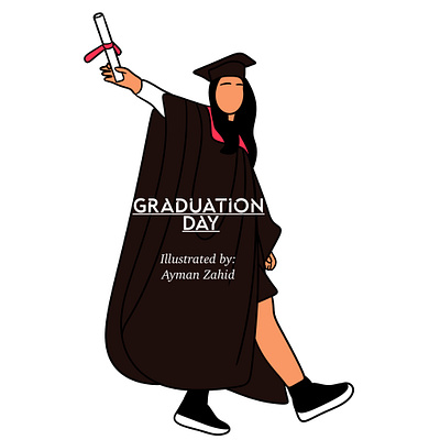 Graduation Day Illustration/Animation 3d animation artwork branding design fashion follow graduation graduation day graphic design illustration like logo makeup trending typography ui vector