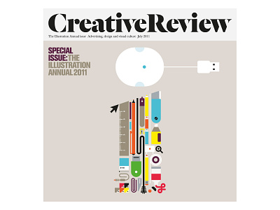 Cover for CR Illustration Annual cover illustration illustration letterforms magazine illustration typography