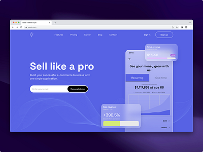 Saas Landing Page / Hero Section branding eggalumni landing page ui web design