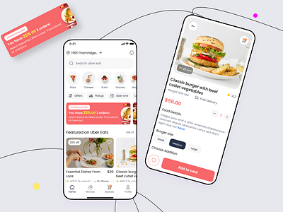 Foodely - Food Delivery Mobile App app design designapp mobile ui ux