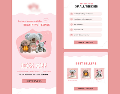 Breathing Teddies Email Design breathingteady email emaildesign relexsleepingdoll sleepingelements teddies teddyber teddyeemaildesign toys