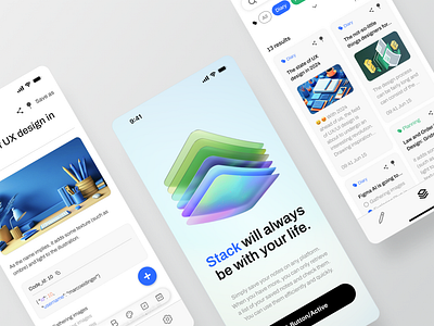 Stack - Notes app design application branding clean design designer graphic design memo mobile mobile app mobile design note notes product design tidy trend ui ux