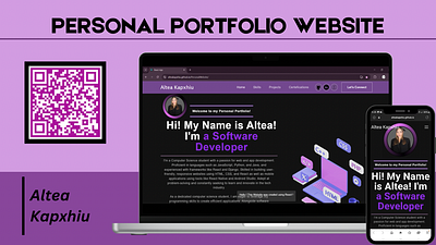 Personal Portfolio Website design portfolio ui ux web web design web development website