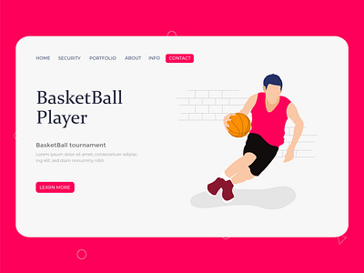 basketball player illustration design branding clean colorfull creative design flat graphic design illustration ui