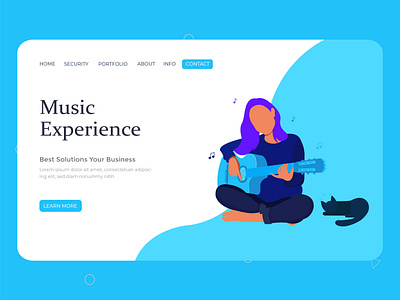 music girl illustration design branding clean colorfull creative design flat graphic design illustration ui