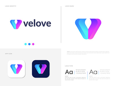 modern v letter logo design branding design fish graphic design illustration logo typography ui ux vector