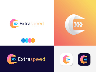 Modern E letter logo design app branding design graphic design logo typography vector