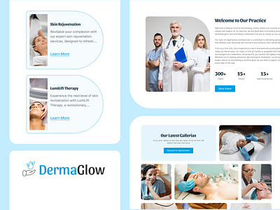 Dermatology and Skin Care Website dermatologist dermatology figma modern design skincare ui ux website