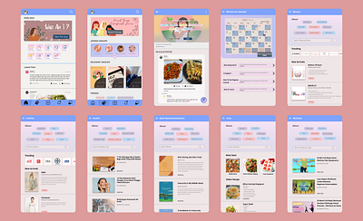 Women's Lifestyle & Community UI App Design ui uidesign uiux