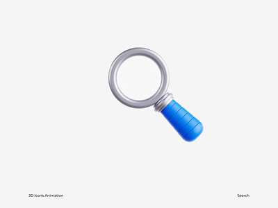 3D Search Icon Animation 3d blender design icon illustration magnifying glass motion motion graphics search zoom