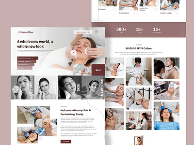 Dermatology and Skin Care Website dermatologist dermatology figma modern design skin care trendy design ui ux website