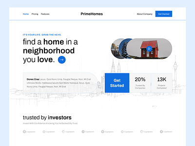 PrimeHomes - Property Search Platform. best landing page landing page lp property property landing page property page real estate rental property landing page ui uiux ux