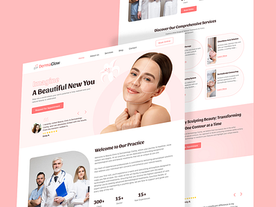 DermaGlow - Dermatology Website dermatology modern design skin doctor skincare trendy design ui ux