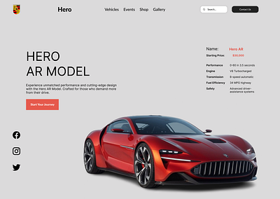 🚗 Landing Page Design for the Car Model car concept design design designinspiration ecommerce figma graphic design hero hero section inspiration luxurycars productdesign responsivedesign super car ui uidesign uiux userexperience uxdesign webdesign