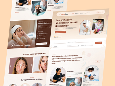 Dermatology Website | UI/UX Design dermatologist dermatology modern design skin care skin treatment trendy design ui web design