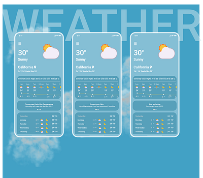 UI Design Challenge Day # 02 | Google Weather Redesign app design branding design illustration ui ui ux designer ux weather app design website design