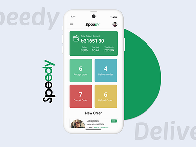 Speedy Delivery By Ahsan Habib Sunny ahsnahabibsunny app ui currier daliveryboy delivery design ui