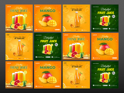 Orange Juice Social Media Post Design food juice