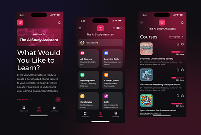 The AI Study Assistant app app design design figma mobile app design product design ui ui design user experience userinterfacedesign ux design