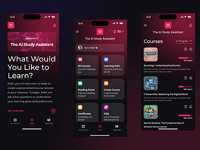 The AI Study Assistant app app design design figma mobile app design product design ui ui design user experience userinterfacedesign ux design