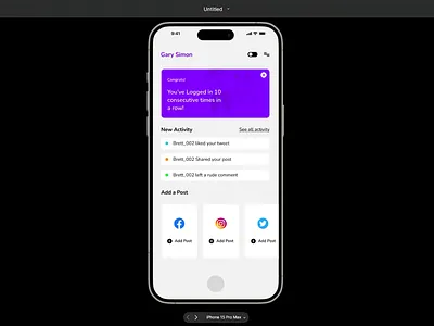 Dark & White Mood iOS App UI/UX Design branding clean app layout contrast theme dark and white aesthetics dark mode ui design elegant ux ios app design minimalist ui modern user interface seamless navigation ui ux simplicity white mode app interface