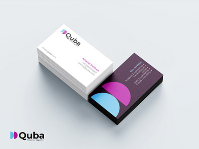 Quba - Business Card ai branding business card cloud data engineering graphic design innovate logo marketing product services software together uiux visiting card