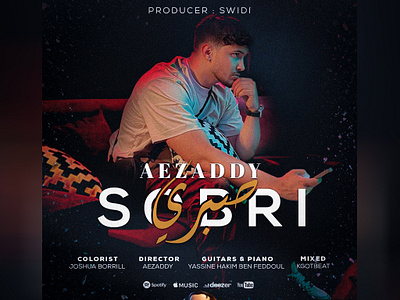 "SOBRI" by Aezaddy – Out Now! 🎶 album cover design digital marketing dribbble design graphic design indie artist modern aesthetic music branding music graphics music marketing music promotion new music release single art social media design spotify art streaming banners typography vibrant colors