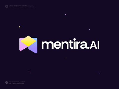 Logo, AI, Tech, Learning platform, Self Study, Course, Education ai artficial branding conversational course e learning ecommerce education inelligence interactive learning platform logo logodesign m logo mentor modern logo saas self study software tech