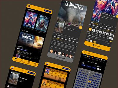 TRINEMA - Movie Ticketing App UI Design movieticketing ui uidesign uiux