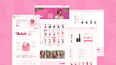 Cosmetics online store | Website branding coscmetics cosmetic cosmetics website design design systems figma mac makeup nyx ui uxui website