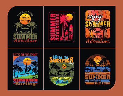 Summer Vibes & Beach Adventure Vector T-shirt Design 3d animation branding creative design custom tshirt design design graphic design illustration logo motion graphics summer tshirt collection summer tshirt template summer vibes tshirt tshirt tshirt design tshirt template vector illustration vector tshirt design vintage retro logo