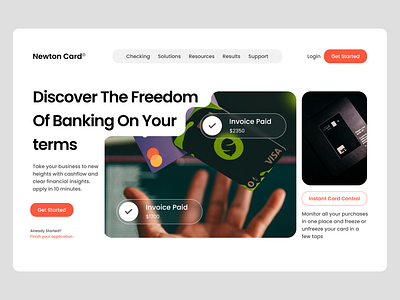 Newton Card - Freedom of Banking branding design graphic design ui webdesign website