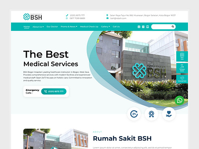 RSBSH - Landing Page aminata aminata yazda bandung branding bsh landing page medical services medical website modern new rsbsh rumah sakit rumah sakit website sakit simple tosca color ui userfriendly website yazda