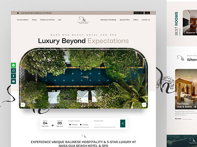 Nusa Dua Beach Hotel - Bali aminata yazda bali booking chocolate color engine green color hotel landing page luxury modern new nusa dua simple travel ui update ux viral website yazda