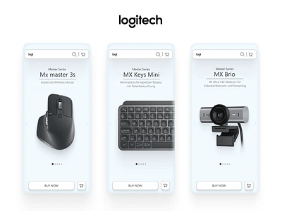 Logitech App Design app camera design devise keyboard logitech mouse shop ui uiux ux web design