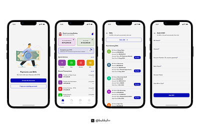 Payments and Bills UI Design design ui ux