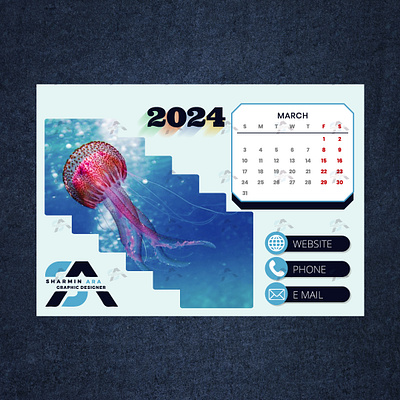 Calendar art calendar calendar design creative design fresh design graphic design imsharrmin sharminara unique shape