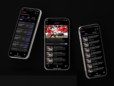 Sports Data App android dark ios sports ui