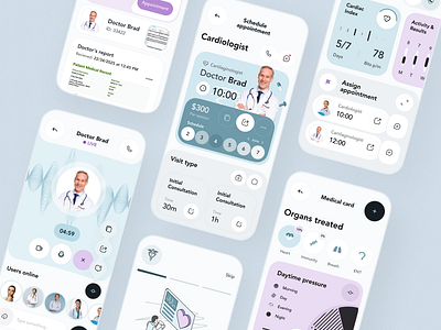 Healthcare service - Mobile app app design clinic doctor healthcare healthcare app hippa medical medicine mobile app ux