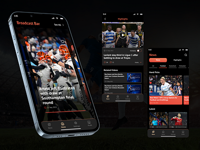 Sports News App android design ios news sports ui updates