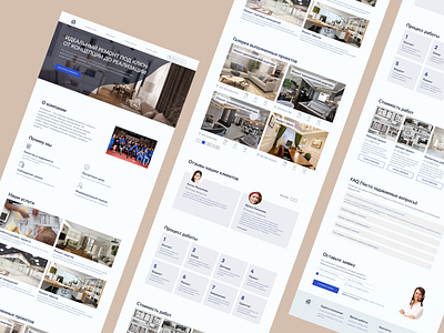 Landing Page apartment renovation design graphic design landing page ui ux web design