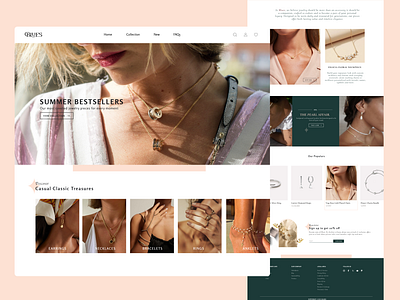 Blues - Jewelry Store Web Design blues design jewelry online shopping ornaments ui unsplash user experience user interface ux design vector web design