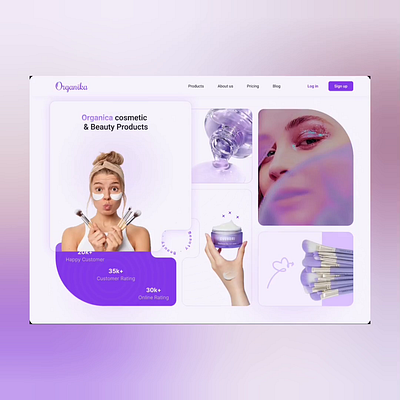 Cosmetic website_Bento design animation bento design branding design pro product design ui ux website